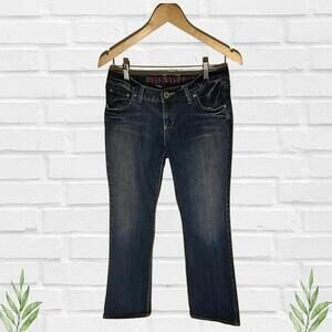 Y2k Mossimo Supply Co Women's 7R Fit 6 W30 L32 Dark‎ Wash Bootcut Western Jeans